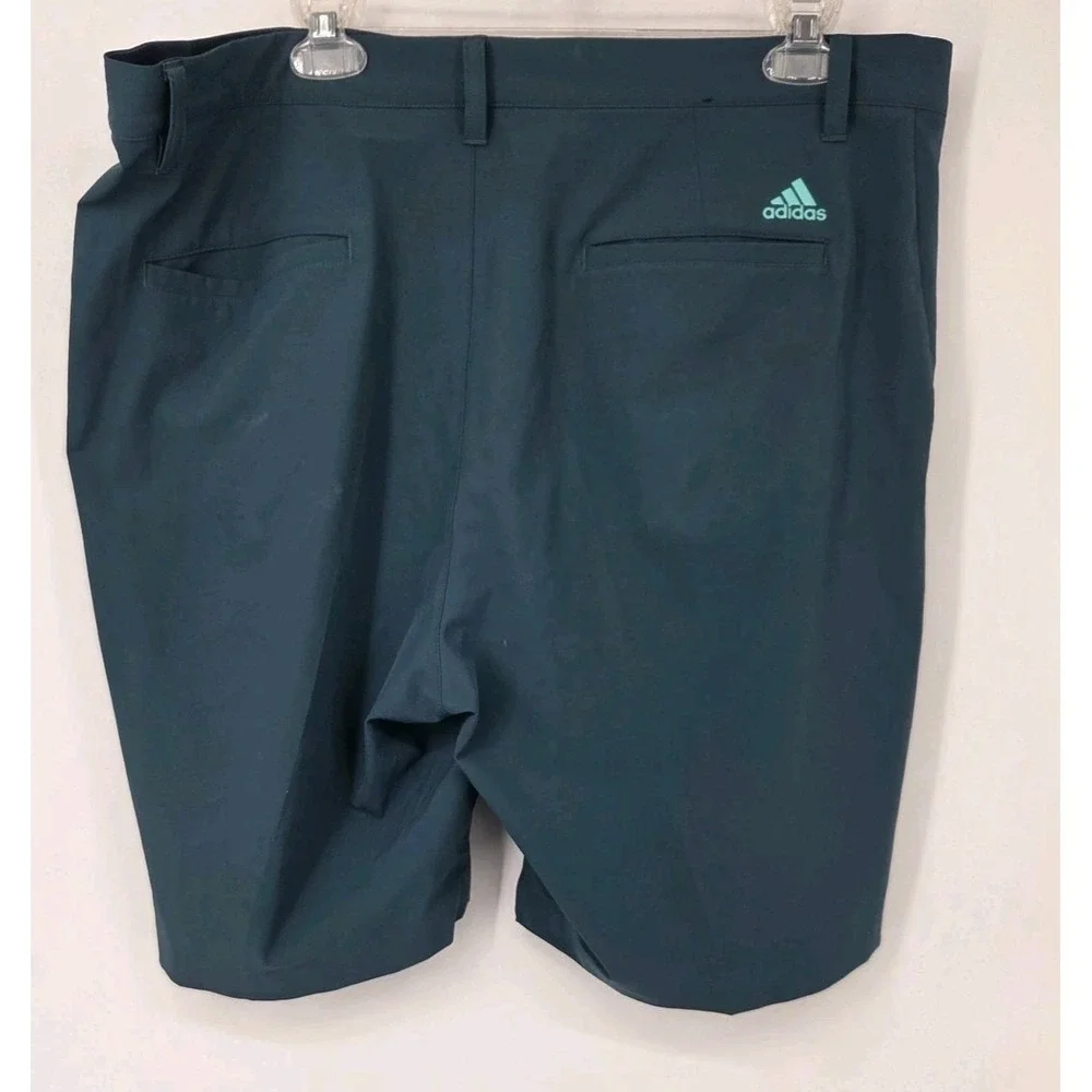 ADIDAS Golf Prime Green Performance Shorts Teal Green 36 Stretch (Waist Fits 38)